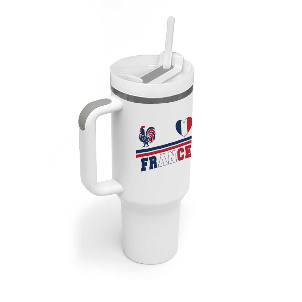 Patriotic France Soccer Fan Tumbler With Handle Fierté Football Française