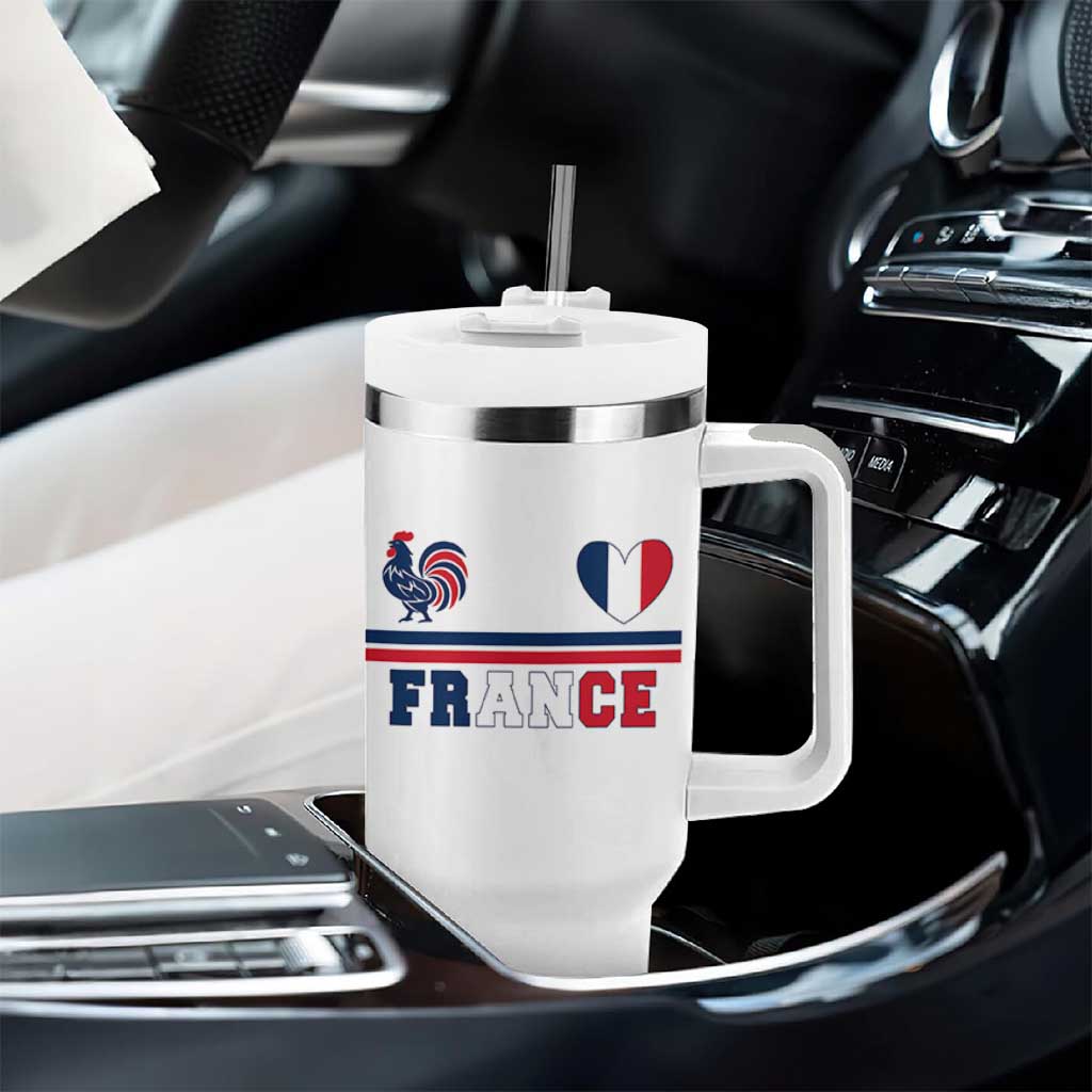 Patriotic France Soccer Fan Tumbler With Handle Fierté Football Française