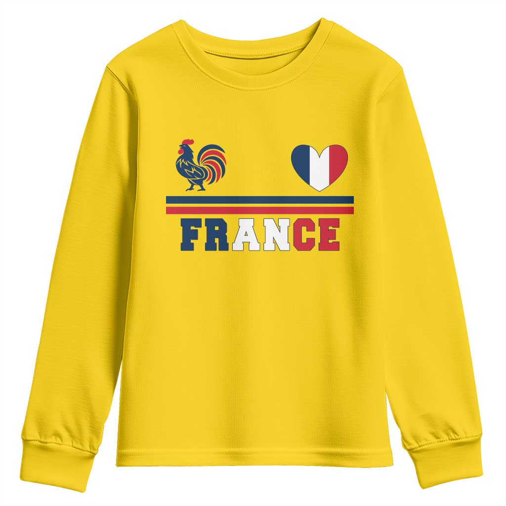 Patriotic France Soccer Fan Youth Sweatshirt Fierté Football Française