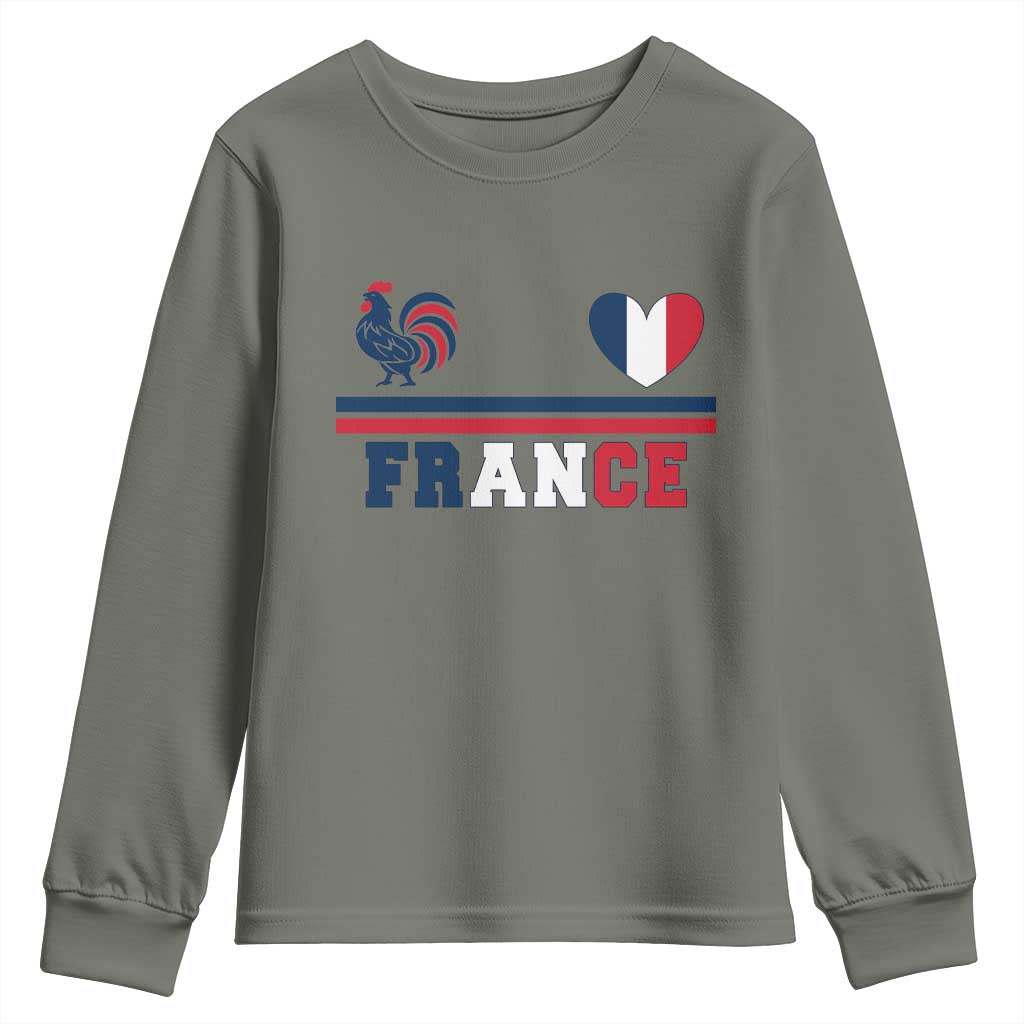 Patriotic France Soccer Fan Youth Sweatshirt Fierté Football Française
