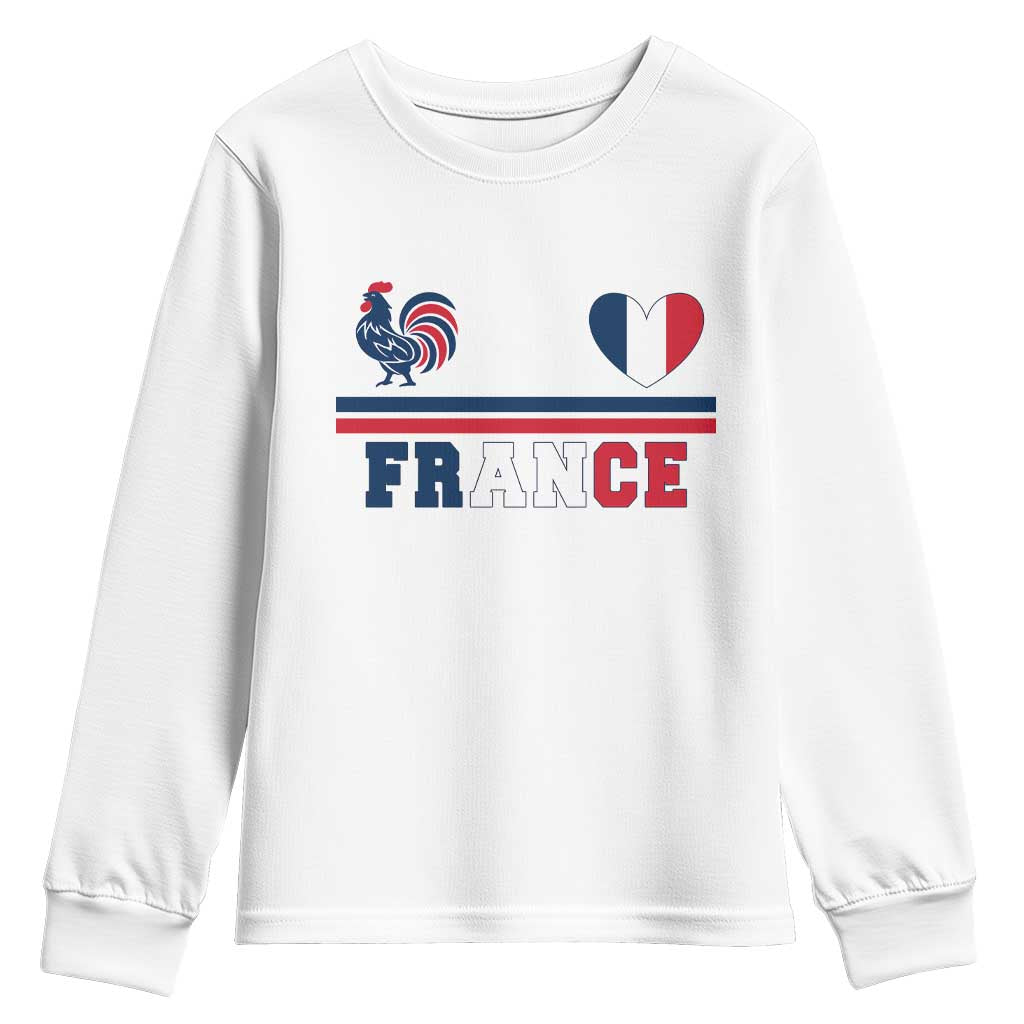 Patriotic France Soccer Fan Youth Sweatshirt Fierté Football Française
