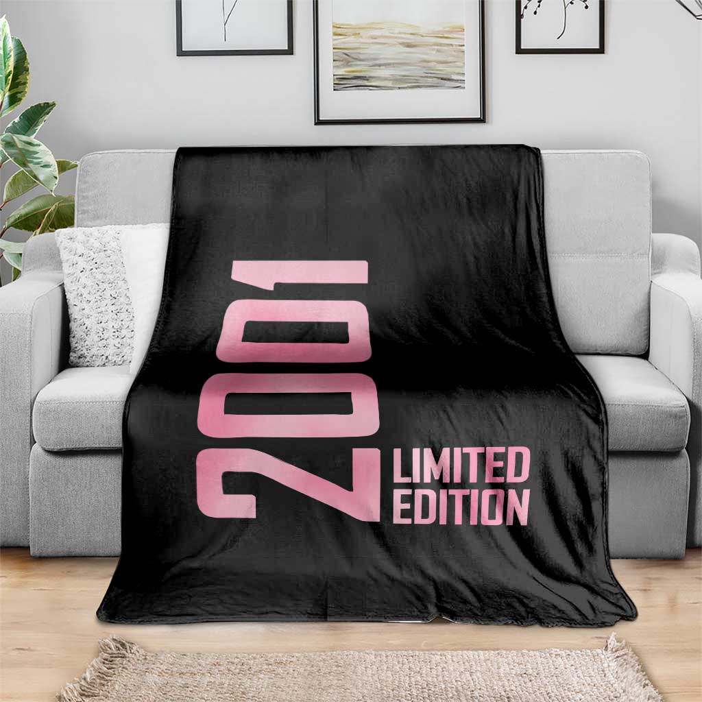Vintage 25th Birthday Limited Edition 2001 Gift Throw Blanket