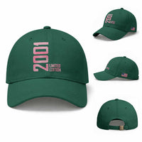 Vintage 25th Birthday Limited Edition 2001 Gift Baseball Cap