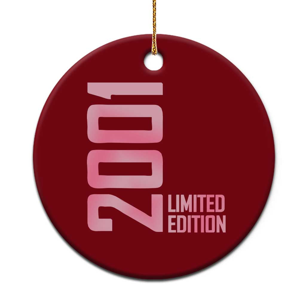 Vintage 25th Birthday Limited Edition 2001 Gift Ceramic Ornament