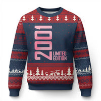 Vintage 25th Birthday Limited Edition 2001 Gift Ugly Christmas Sweater