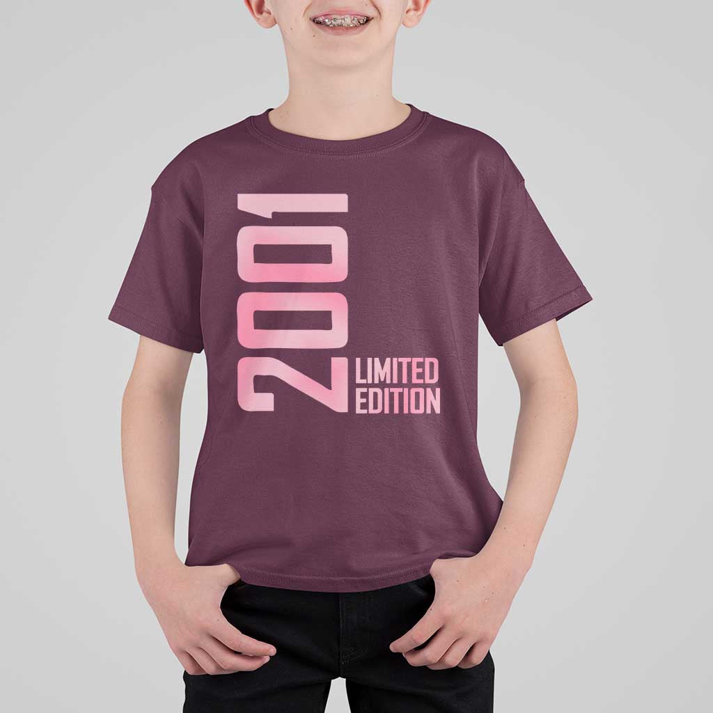 Vintage 25th Birthday Limited Edition 2001 Gift T Shirt For Kid