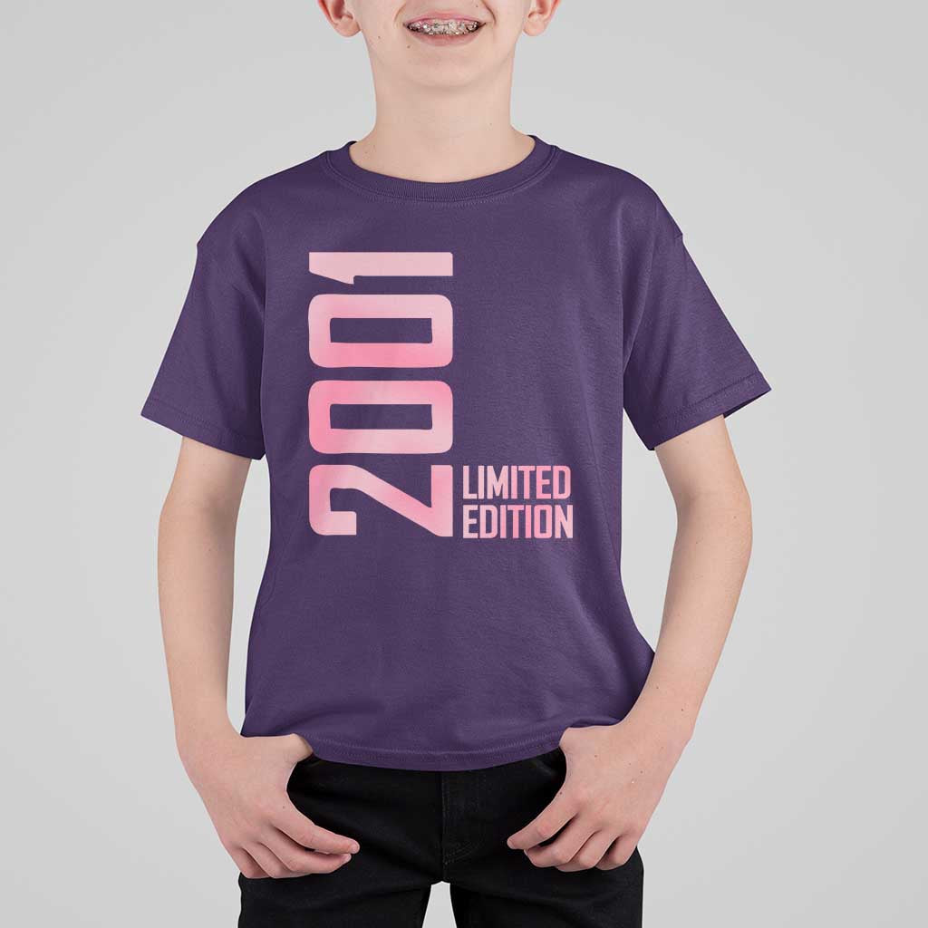 Vintage 25th Birthday Limited Edition 2001 Gift T Shirt For Kid