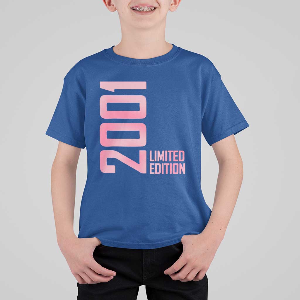 Vintage 25th Birthday Limited Edition 2001 Gift T Shirt For Kid