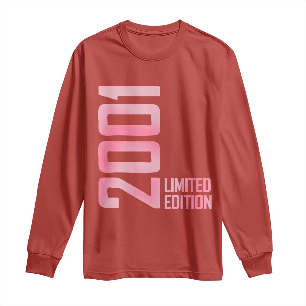 Vintage 25th Birthday Limited Edition 2001 Gift Long Sleeve Shirt
