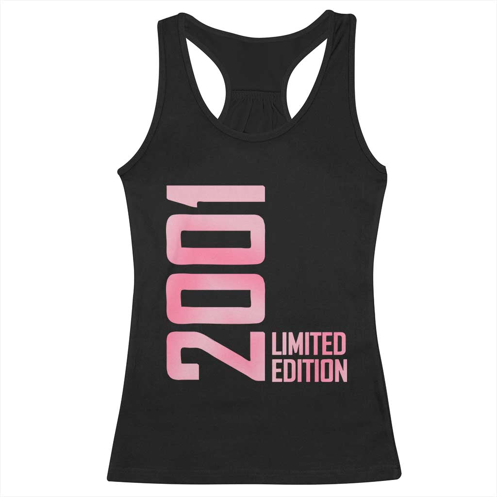 Vintage 25th Birthday Limited Edition 2001 Gift Racerback Tank Top