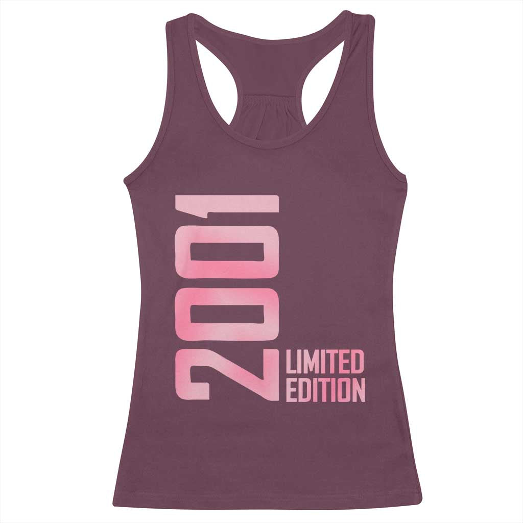 Vintage 25th Birthday Limited Edition 2001 Gift Racerback Tank Top