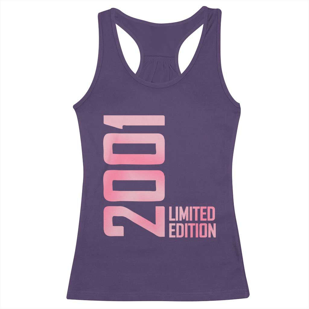 Vintage 25th Birthday Limited Edition 2001 Gift Racerback Tank Top