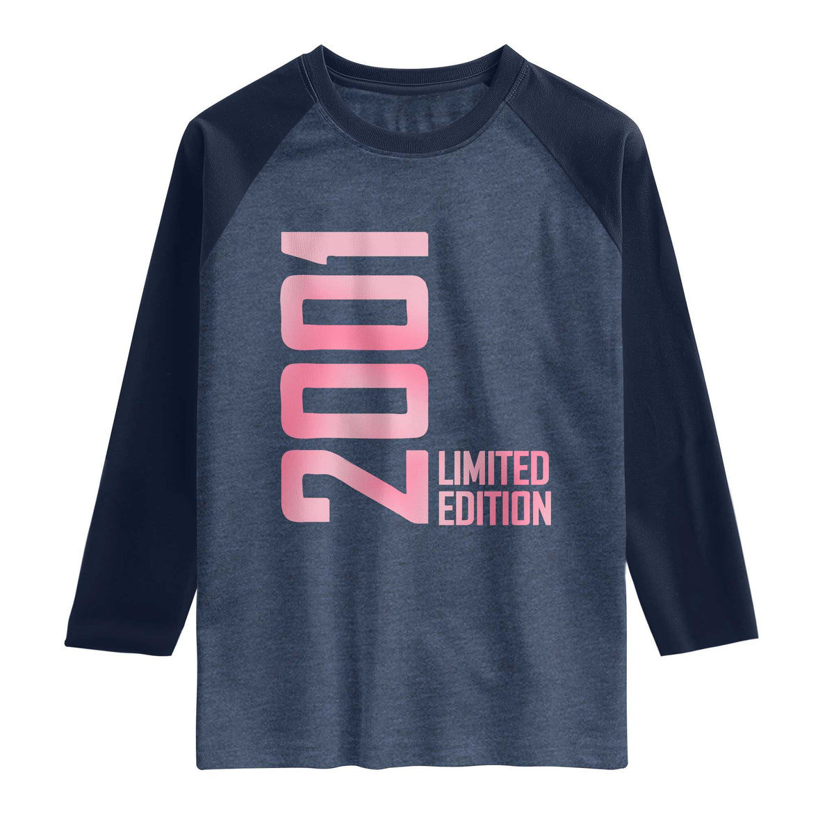 Vintage 25th Birthday Limited Edition 2001 Gift Raglan Shirt