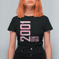 Vintage 25th Birthday Limited Edition 2001 Gift T Shirt For Women
