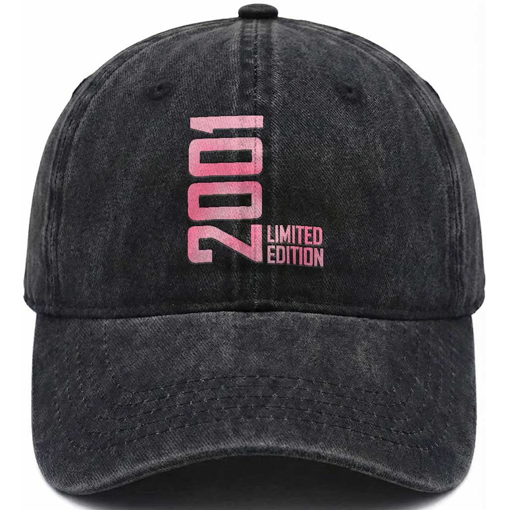 Vintage 25th Birthday Limited Edition 2001 Gift Washed Cotton Baseball Cap