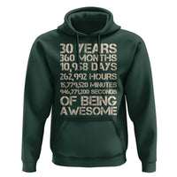 Vintage 30th Birthday Gift Hoodie 30 Years Of Being Awesome
