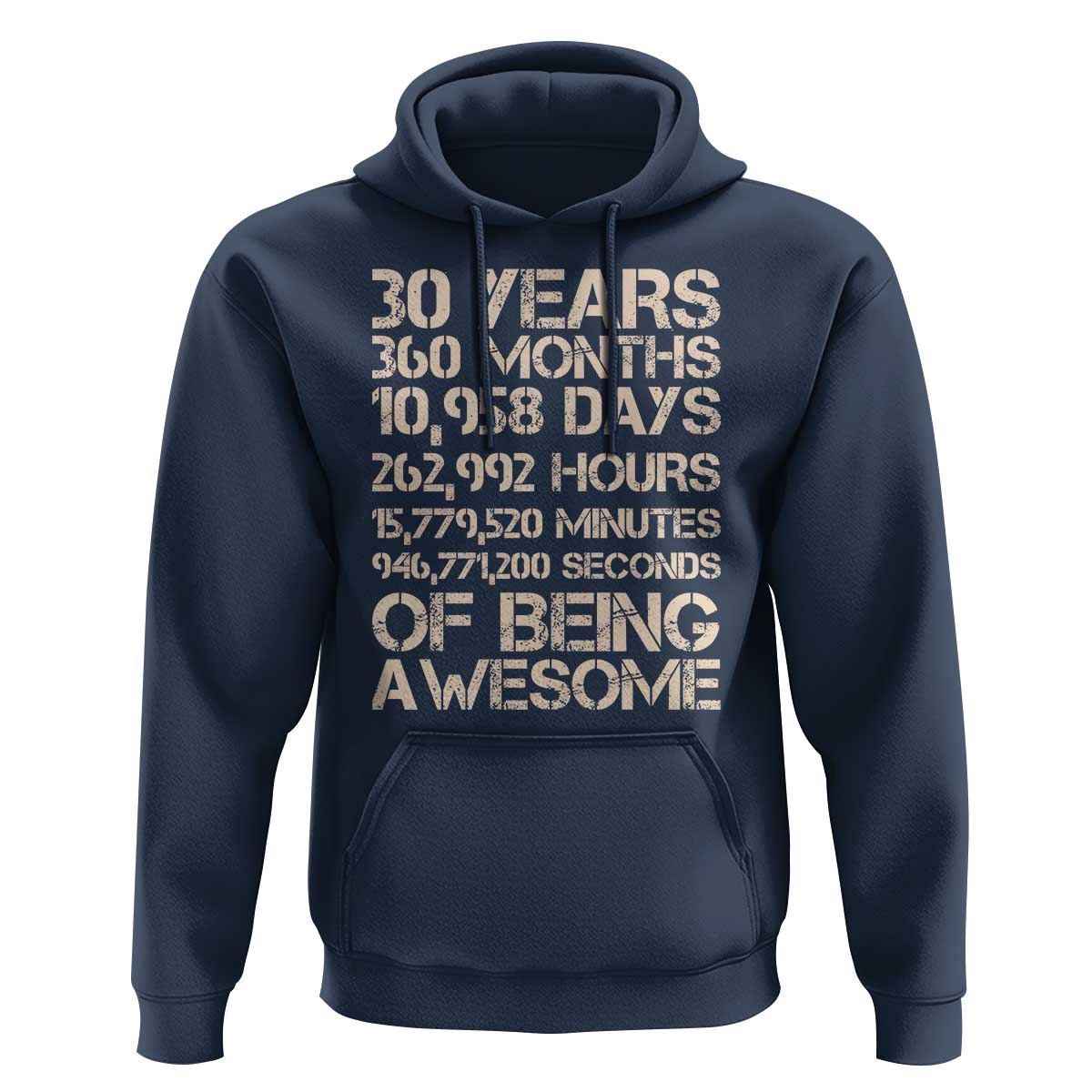 Vintage 30th Birthday Gift Hoodie 30 Years Of Being Awesome