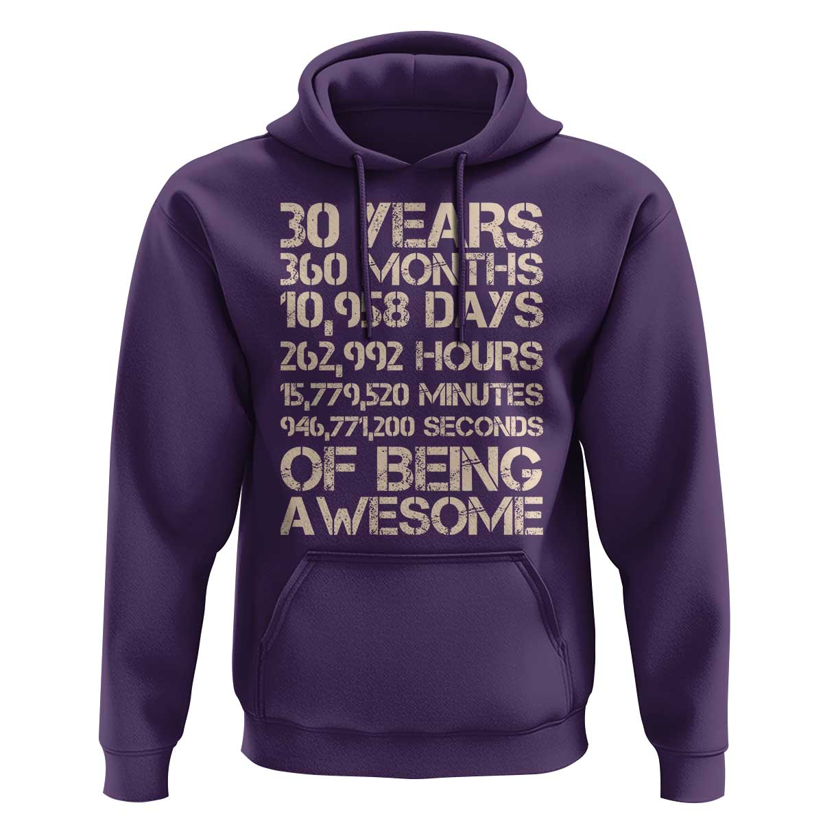 Vintage 30th Birthday Gift Hoodie 30 Years Of Being Awesome