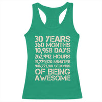 Vintage 30th Birthday Gift Racerback Tank Top 30 Years Of Being Awesome