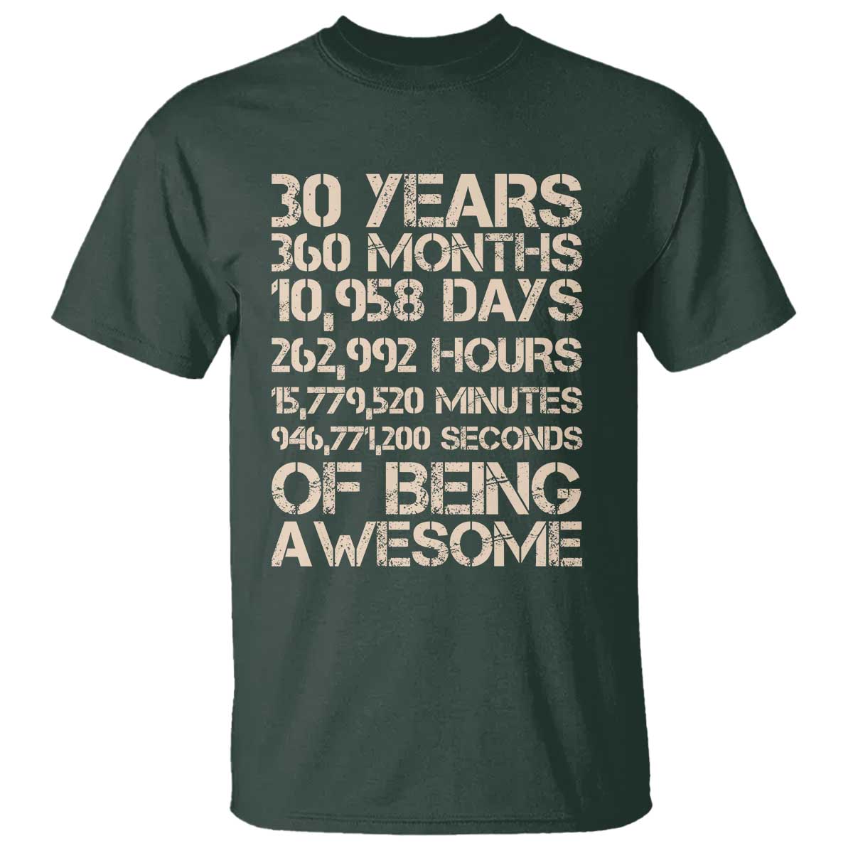 Vintage 30th Birthday Gift T Shirt 30 Years Of Being Awesome