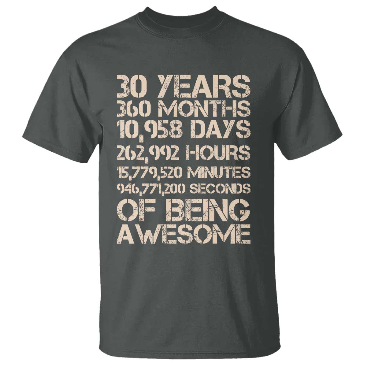 Vintage 30th Birthday Gift T Shirt 30 Years Of Being Awesome