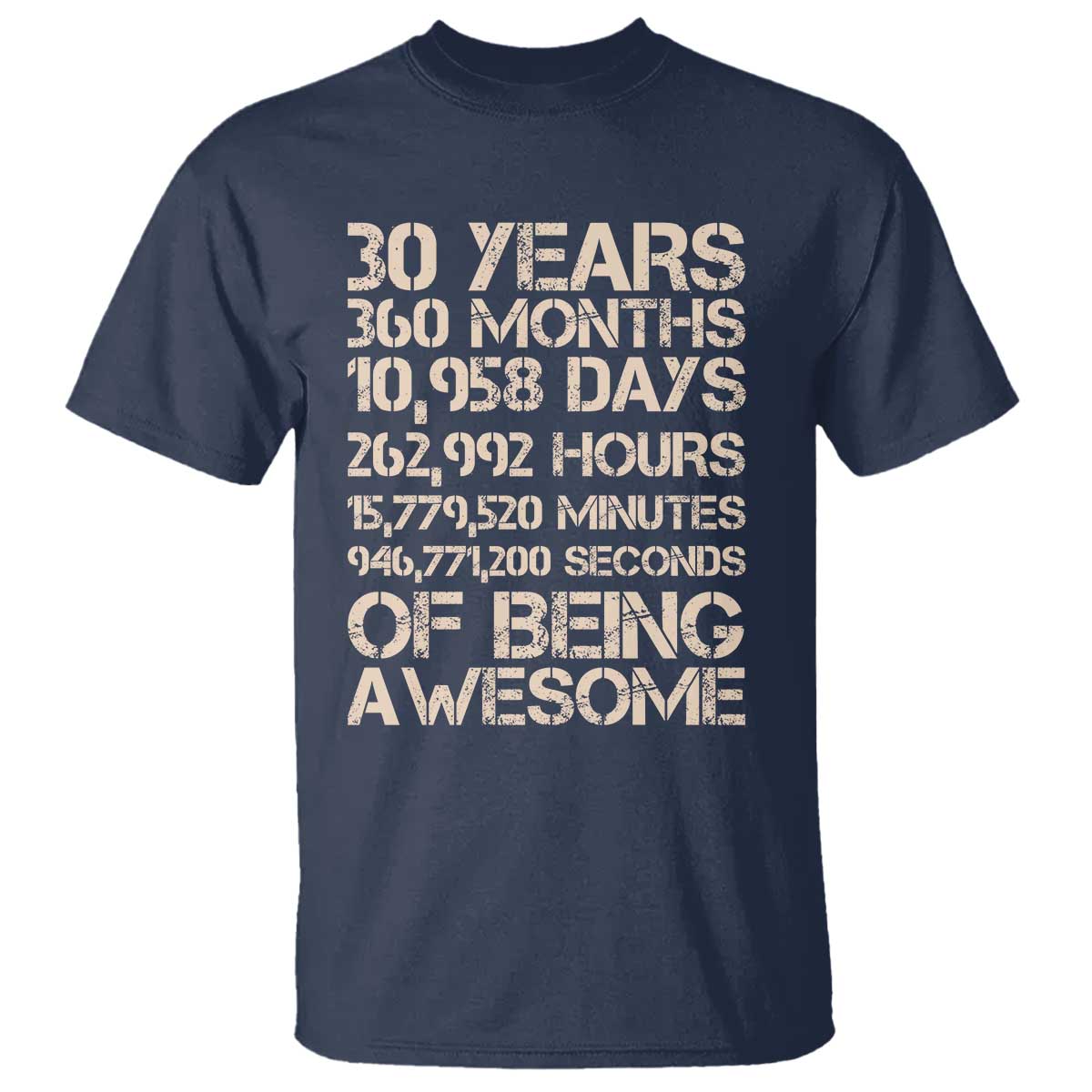 Vintage 30th Birthday Gift T Shirt 30 Years Of Being Awesome