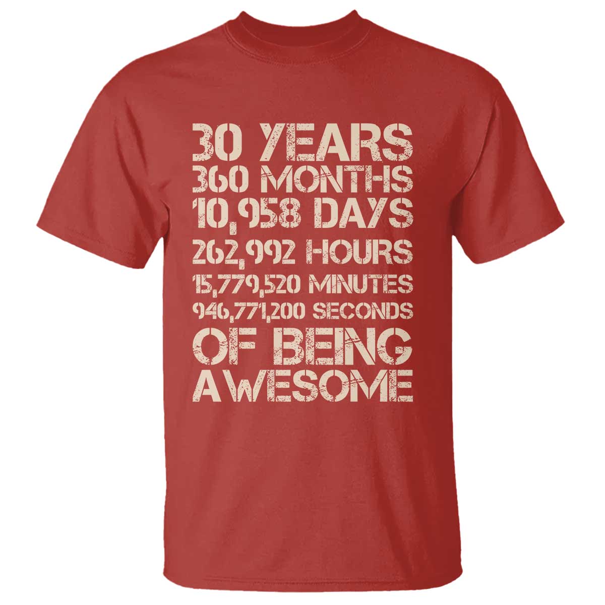 Vintage 30th Birthday Gift T Shirt 30 Years Of Being Awesome