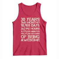 Vintage 30th Birthday Gift Tank Top 30 Years Of Being Awesome