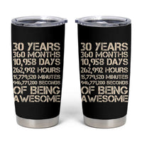 Vintage 30th Birthday Gift Tumbler Cup 30 Years Of Being Awesome