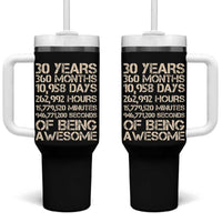 Vintage 30th Birthday Gift Tumbler With Handle 30 Years Of Being Awesome