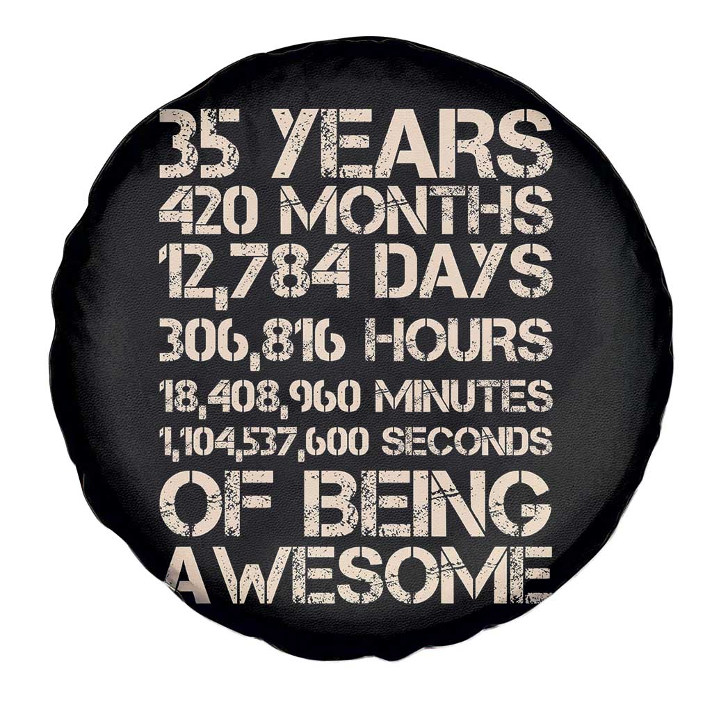 Vintage 35th Birthday Gift Spare Tire Cover 35 Years Of Being Awesome