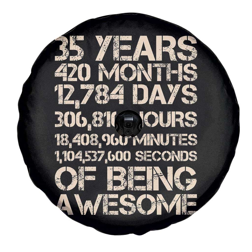 Vintage 35th Birthday Gift Spare Tire Cover 35 Years Of Being Awesome