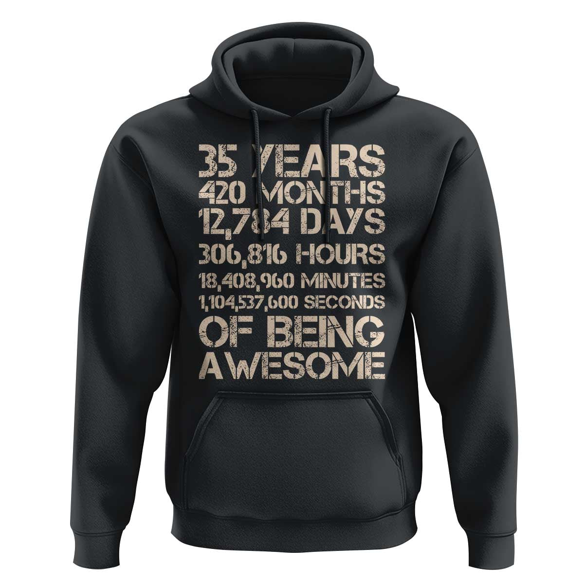 Vintage 35th Birthday Gift Hoodie 35 Years Of Being Awesome