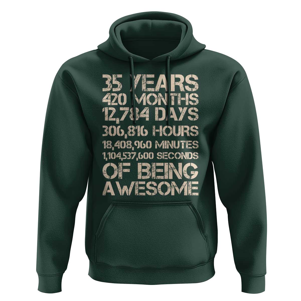 Vintage 35th Birthday Gift Hoodie 35 Years Of Being Awesome