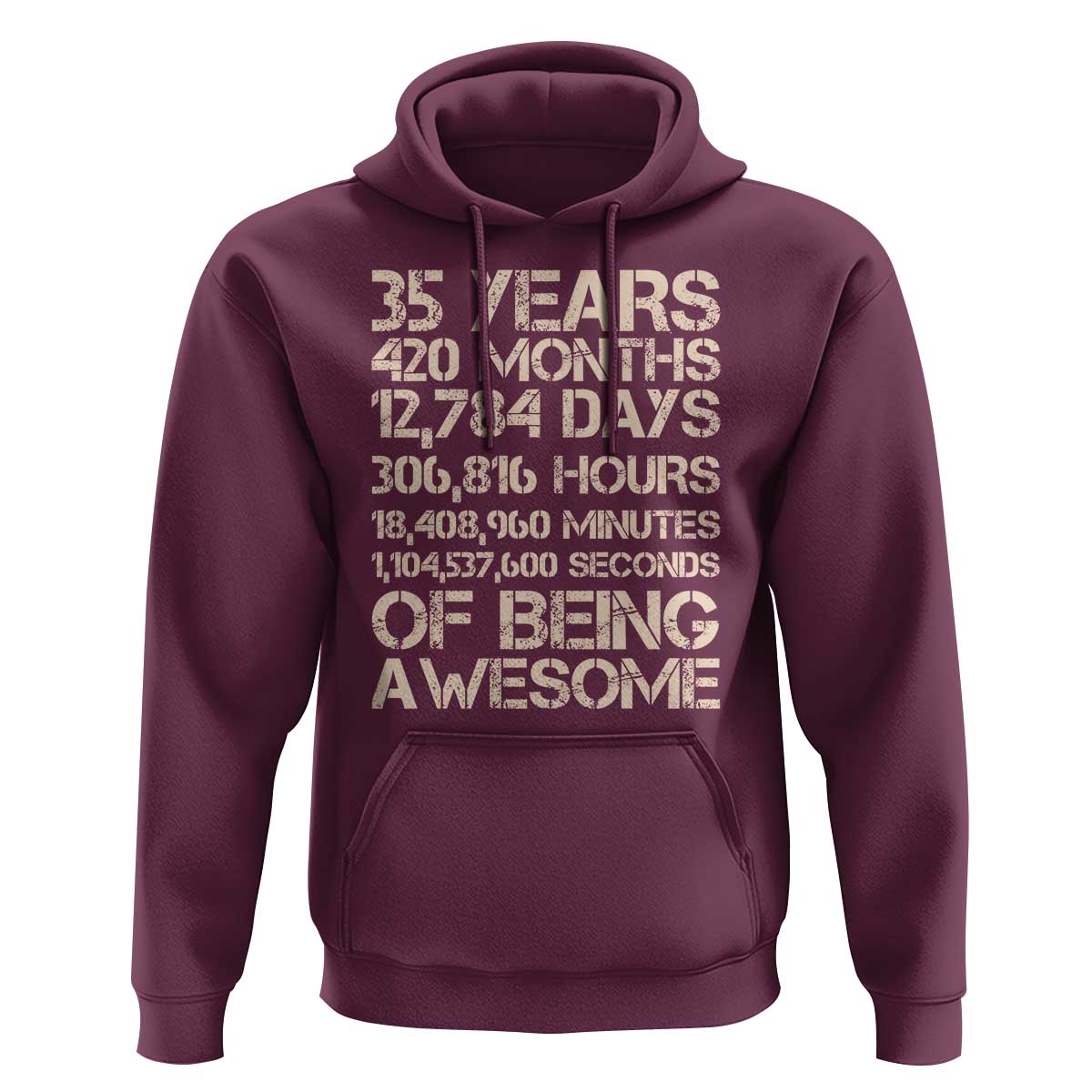 Vintage 35th Birthday Gift Hoodie 35 Years Of Being Awesome