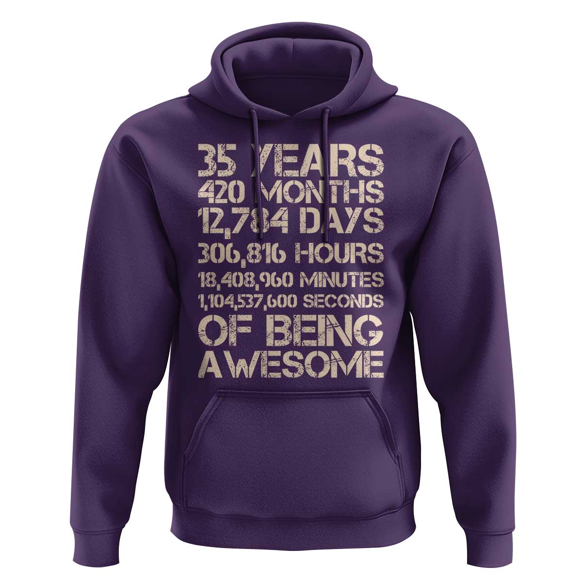 Vintage 35th Birthday Gift Hoodie 35 Years Of Being Awesome