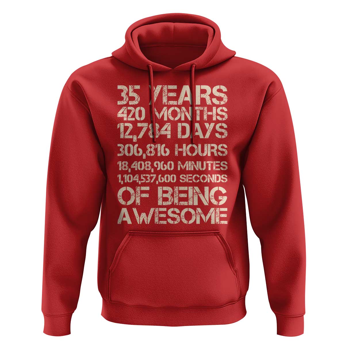 Vintage 35th Birthday Gift Hoodie 35 Years Of Being Awesome