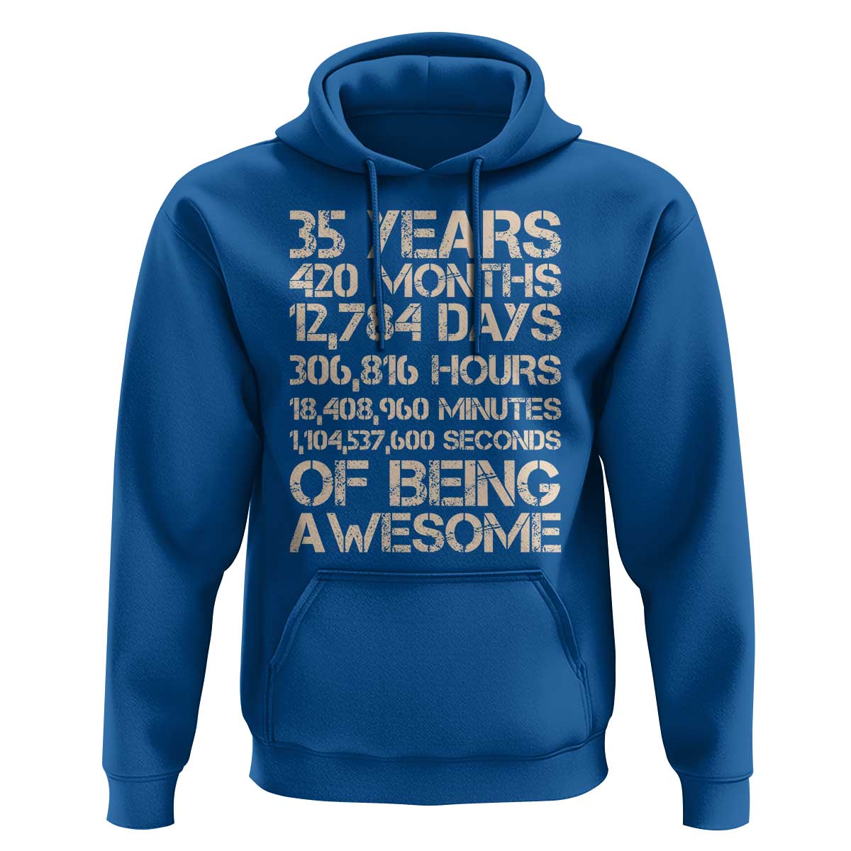 Vintage 35th Birthday Gift Hoodie 35 Years Of Being Awesome