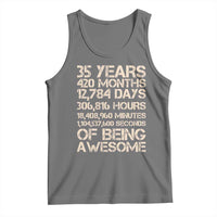 Vintage 35th Birthday Gift Tank Top 35 Years Of Being Awesome