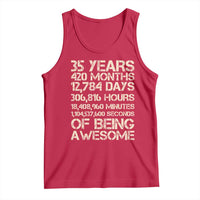 Vintage 35th Birthday Gift Tank Top 35 Years Of Being Awesome