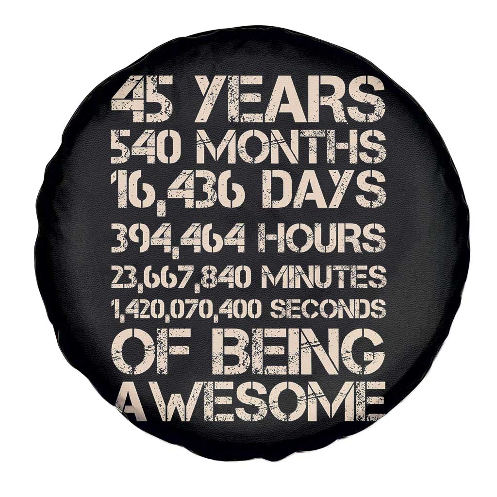 Vintage 45th Birthday Gift Spare Tire Cover 45 Years Of Being Awesome