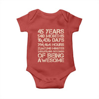 Vintage 45th Birthday Gift Baby Onesie 45 Years Of Being Awesome
