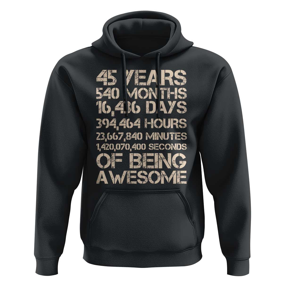 Vintage 45th Birthday Gift Hoodie 45 Years Of Being Awesome