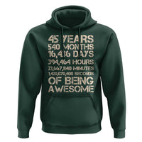 Vintage 45th Birthday Gift Hoodie 45 Years Of Being Awesome