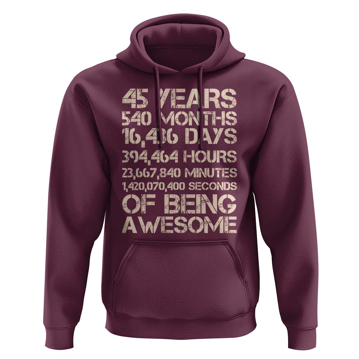 Vintage 45th Birthday Gift Hoodie 45 Years Of Being Awesome