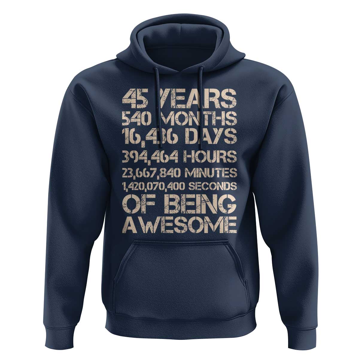 Vintage 45th Birthday Gift Hoodie 45 Years Of Being Awesome