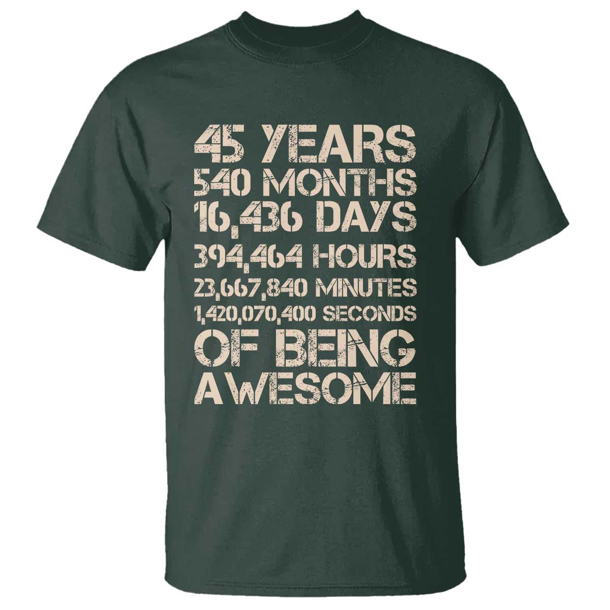Vintage 45th Birthday Gift T Shirt 45 Years Of Being Awesome