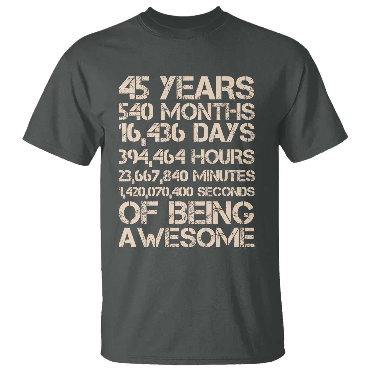 Vintage 45th Birthday Gift T Shirt 45 Years Of Being Awesome