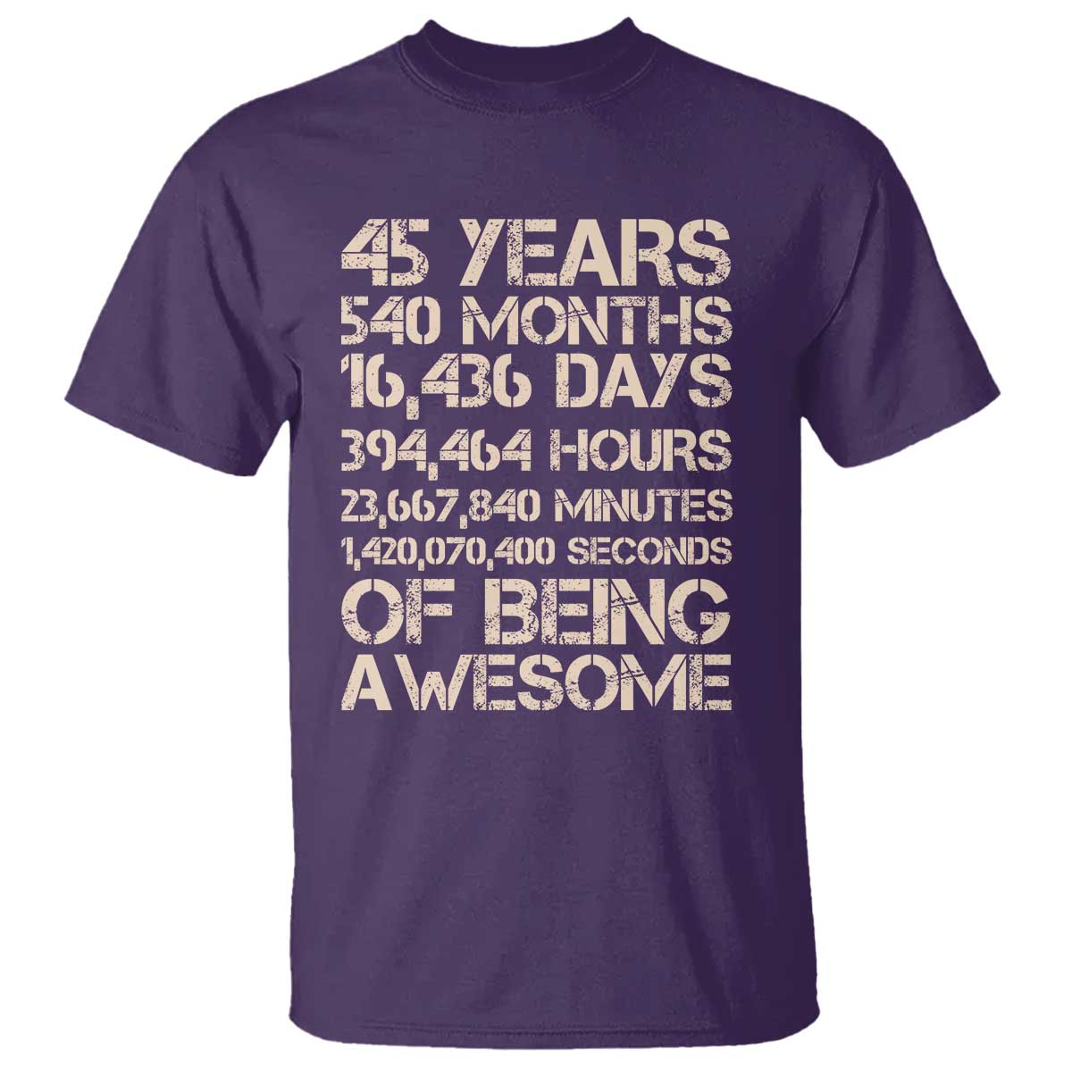 Vintage 45th Birthday Gift T Shirt 45 Years Of Being Awesome
