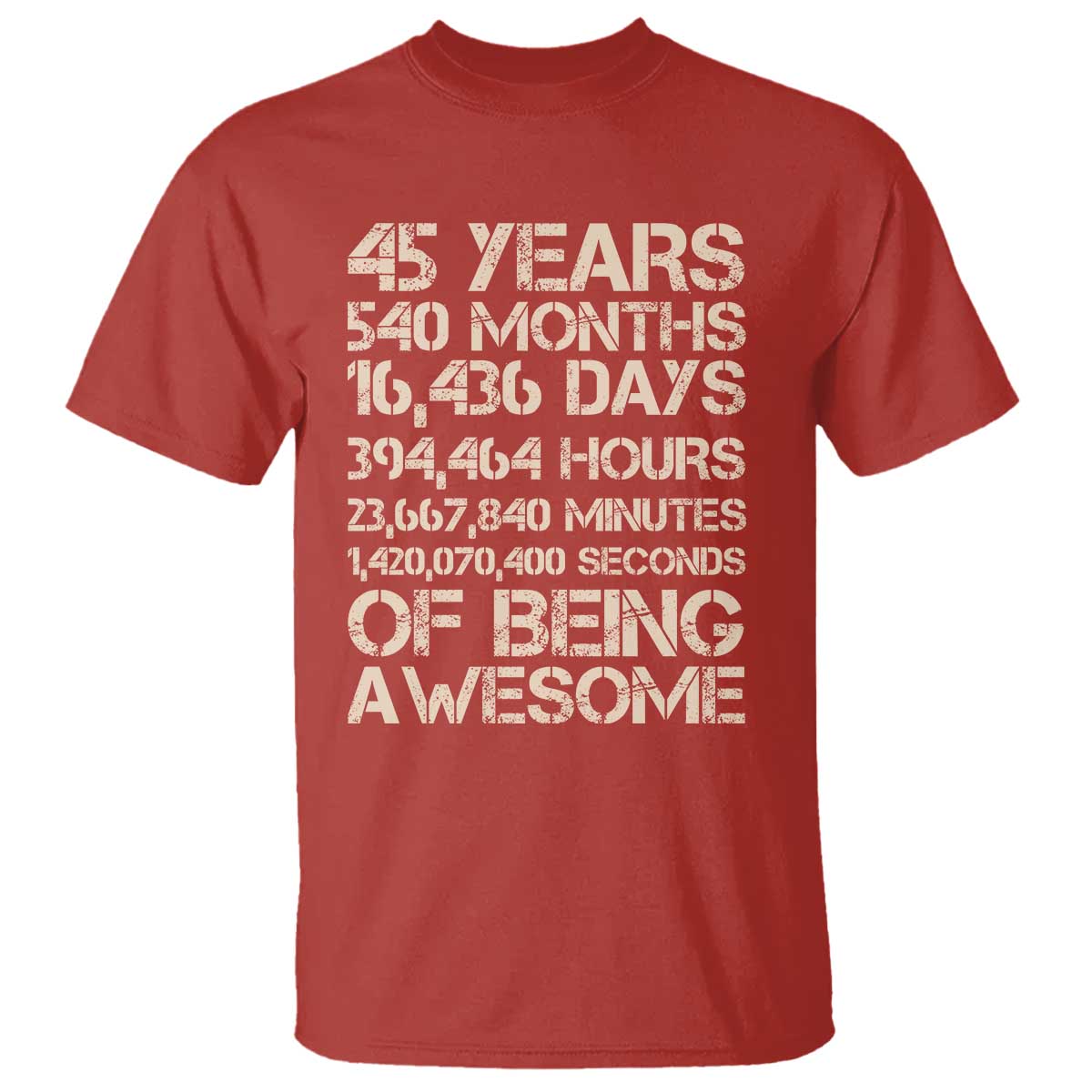 Vintage 45th Birthday Gift T Shirt 45 Years Of Being Awesome